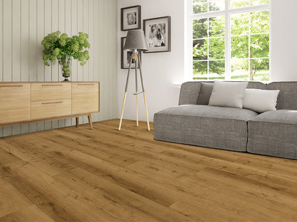 LB Floor Eiche Designboden Eiche Natur – 6 x 240 x 1524 mm, 2,19 m², Rigid SPC, inkl. 1,0 mm Kork-Trittschall