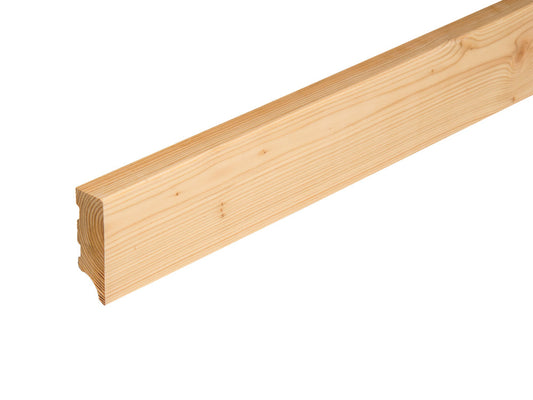 FEEL WOOD Sockelleisten „Rundkante“ – 20x60x2000 mm, sibirische Lärche, massiv, roh