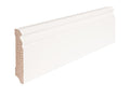 Kiefer Sockelleisten „Berliner Profil“ – 16x80x2400 mm, massiv, weiß lackiert (RAL 9016), 10 Stk./Bund